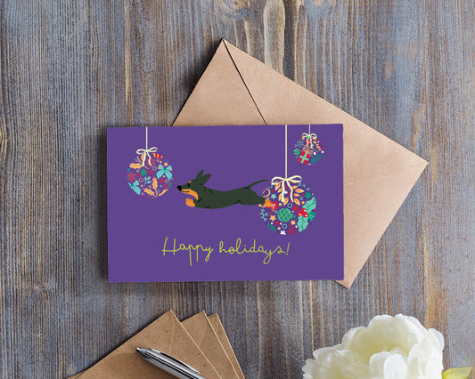 Happy Holidays Dachshund